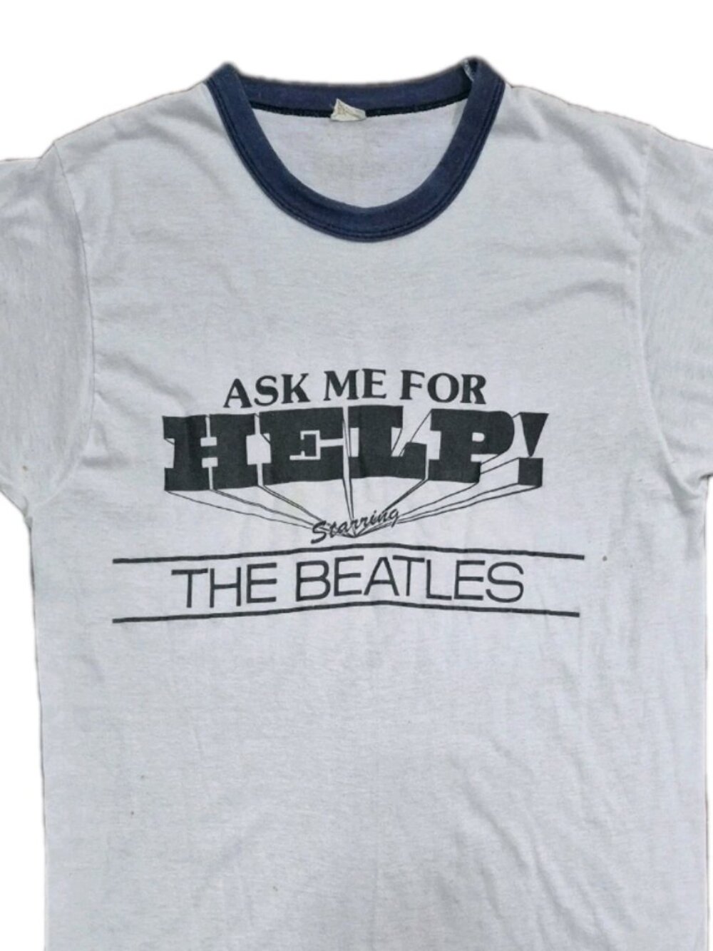 The Beatles True Vintage Shirt Ringer Tee Help Movie Promo Band